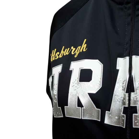 G-III Carl Banks Pittsburgh Pirates Tricot Full-Zip Track Jacket Black Gold Sz S - Picture 4 of 16